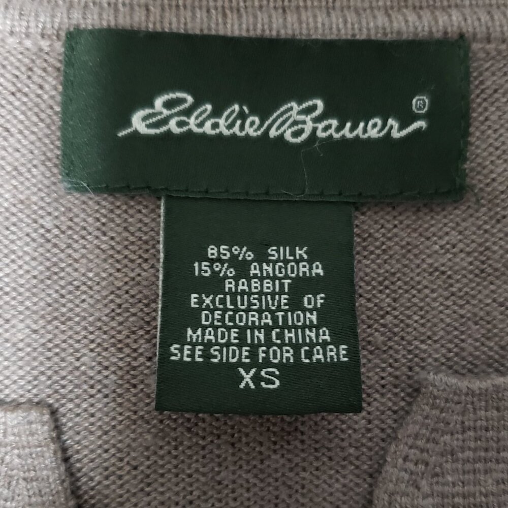 VTG Eddie Bauer 85% Silk Blend Henley Sweater - Picture 5 of 7